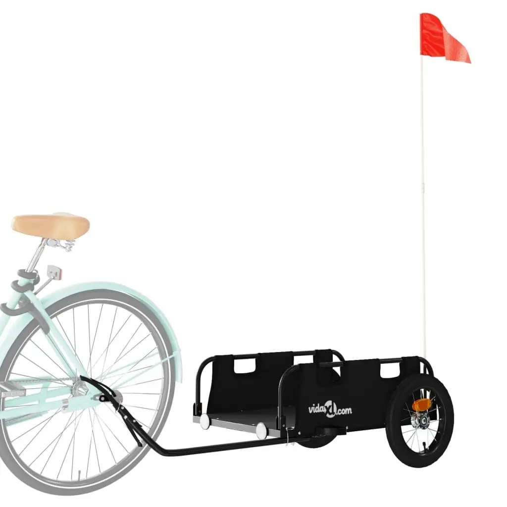 Bike Trailer Outdoor Transport Cargo Cart Black