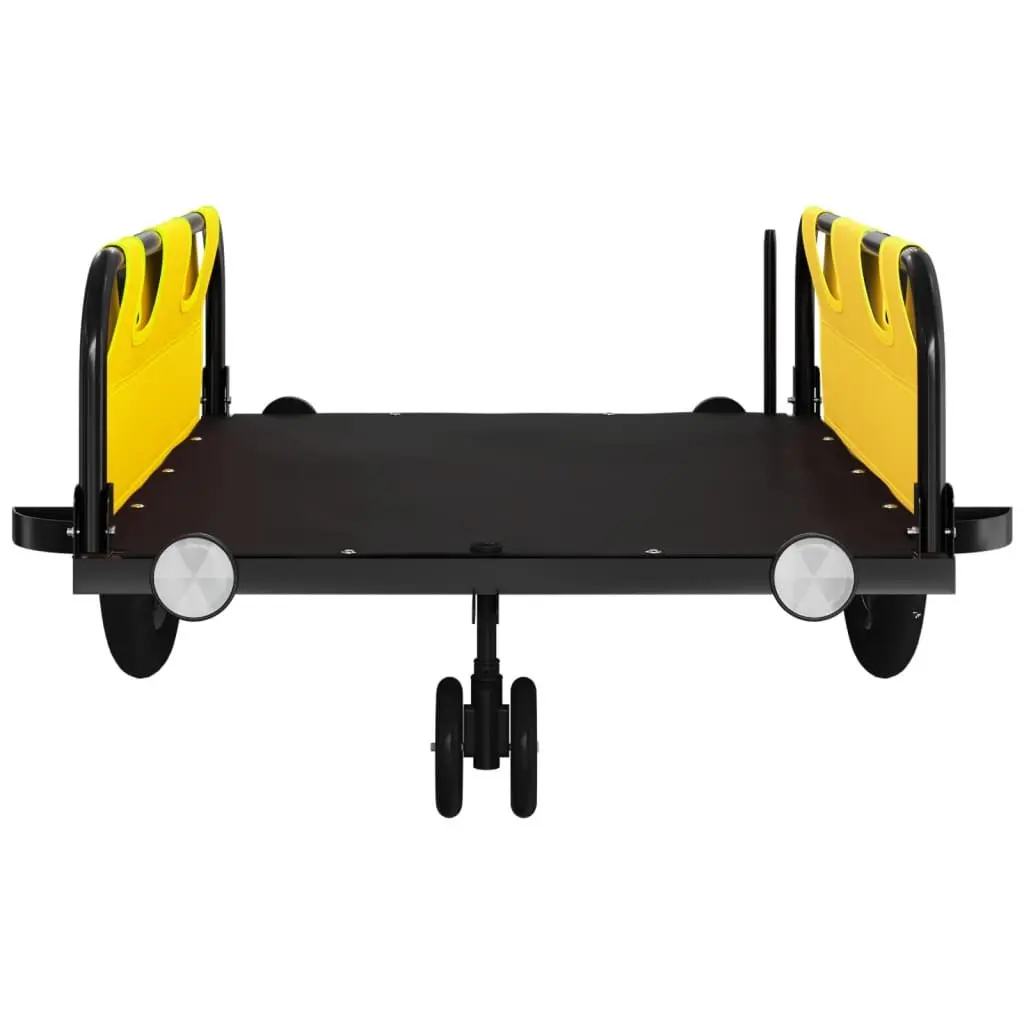 Yellow Bicycle Cargo Trailer with Iron Frame