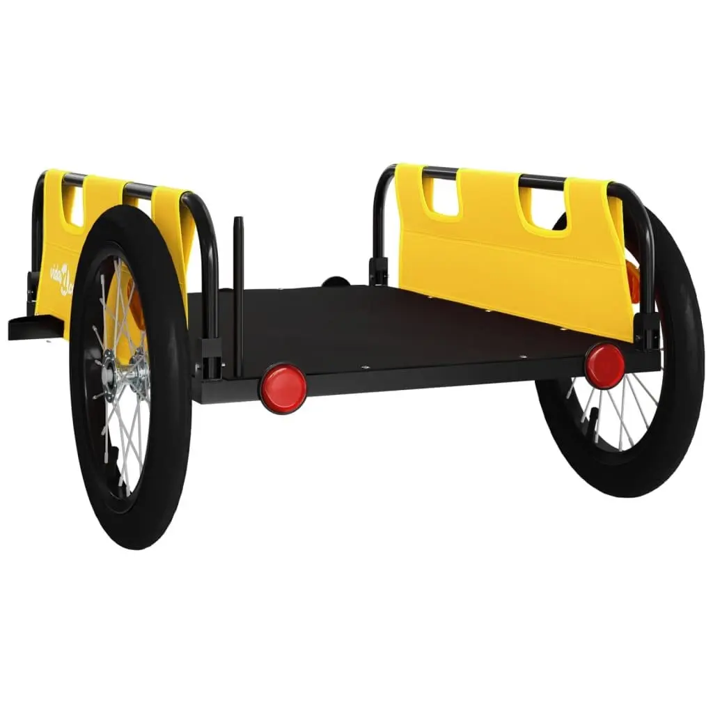 Yellow Bicycle Cargo Trailer with Iron Frame