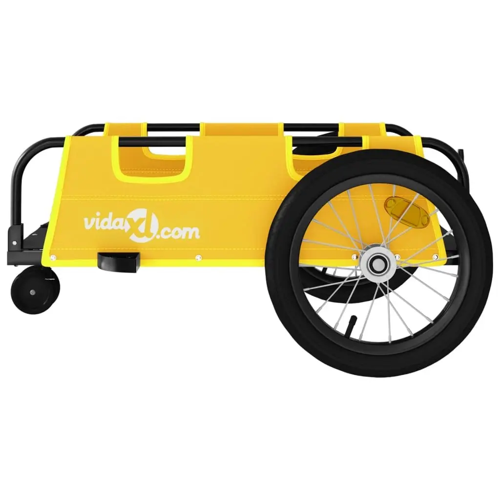 Yellow Bicycle Cargo Trailer with Iron Frame