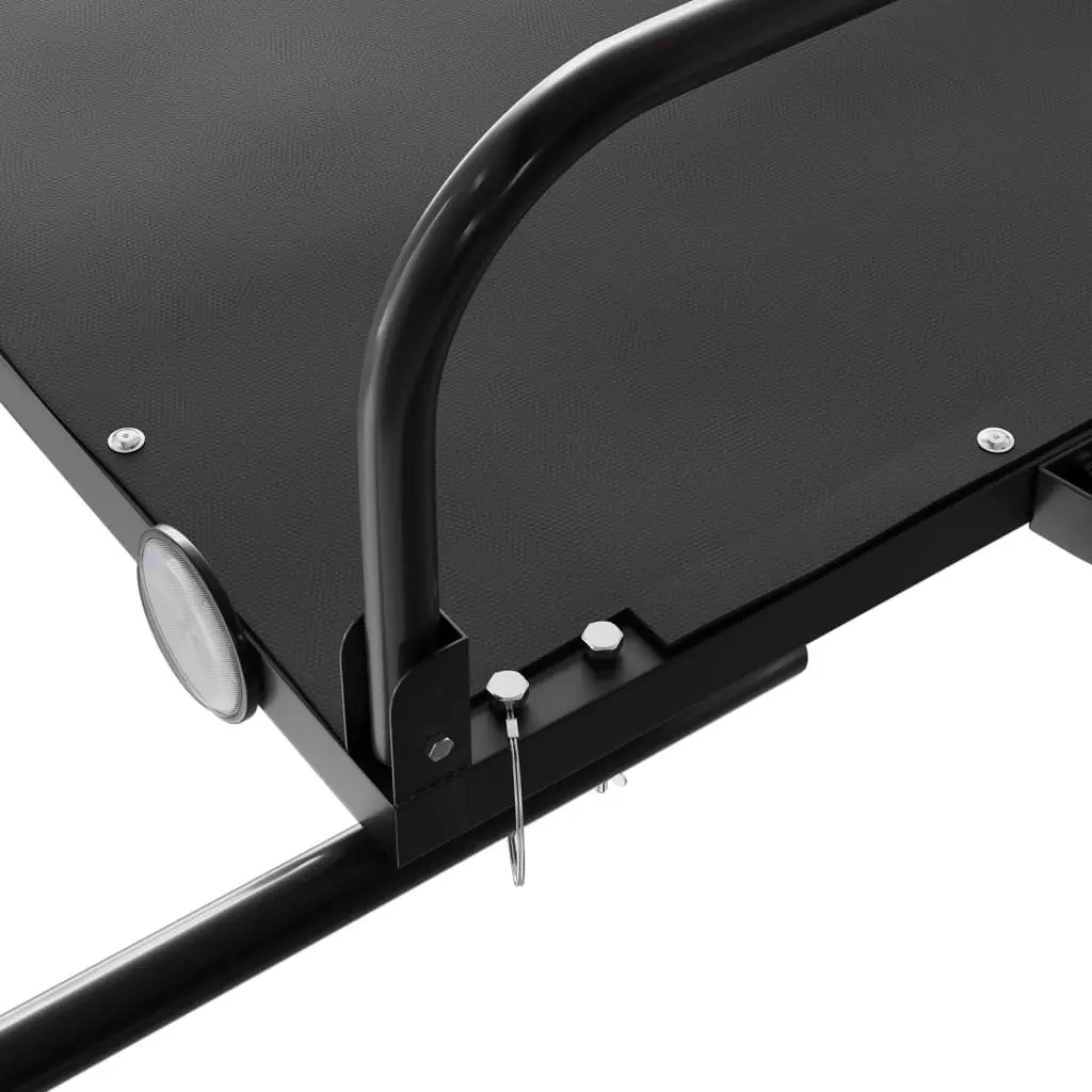 Bike Trailer for Cycling Black Iron Heavy Duty Cargo Cart 122 x 53 x 31 cm