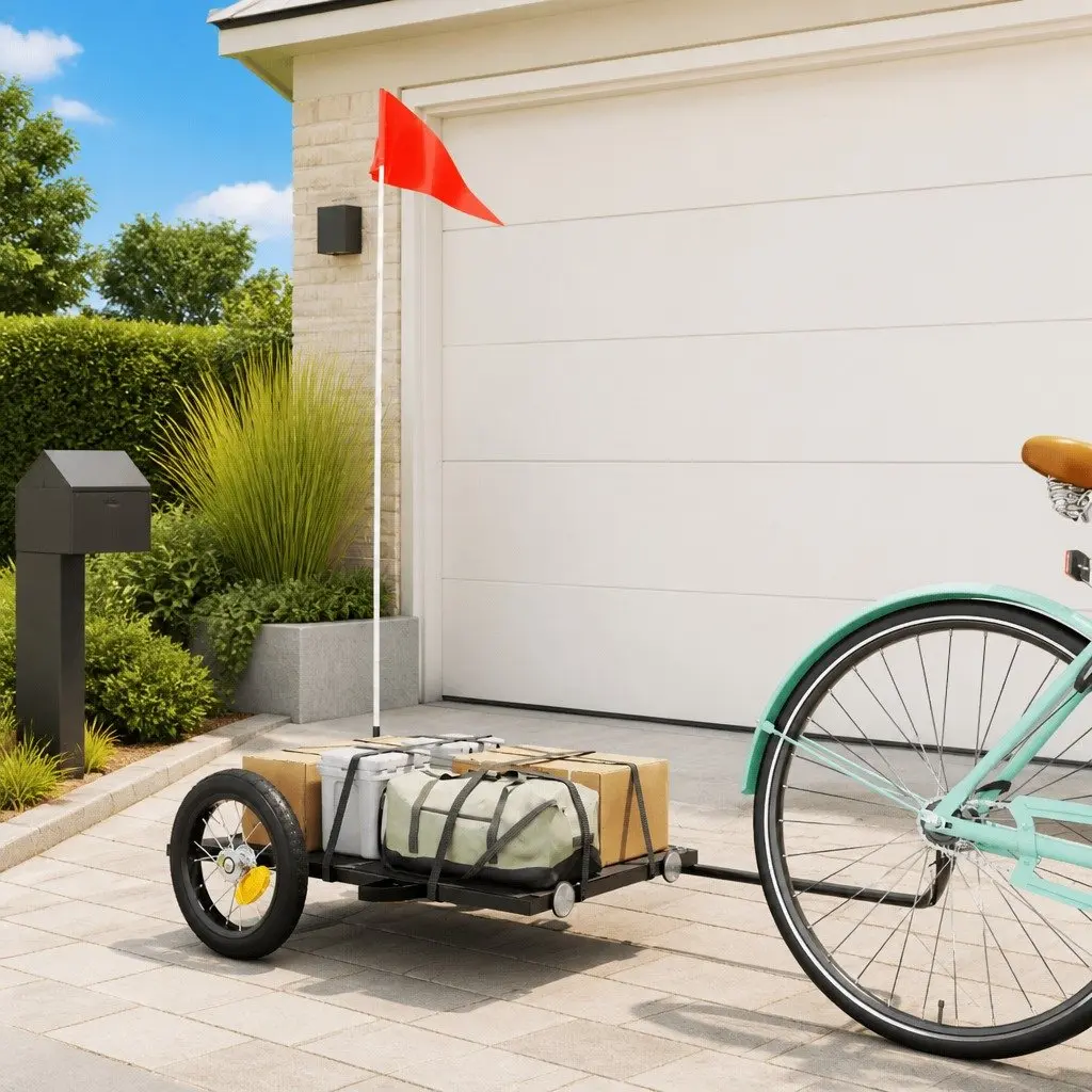 Black Iron Bicycle Cargo Trailer