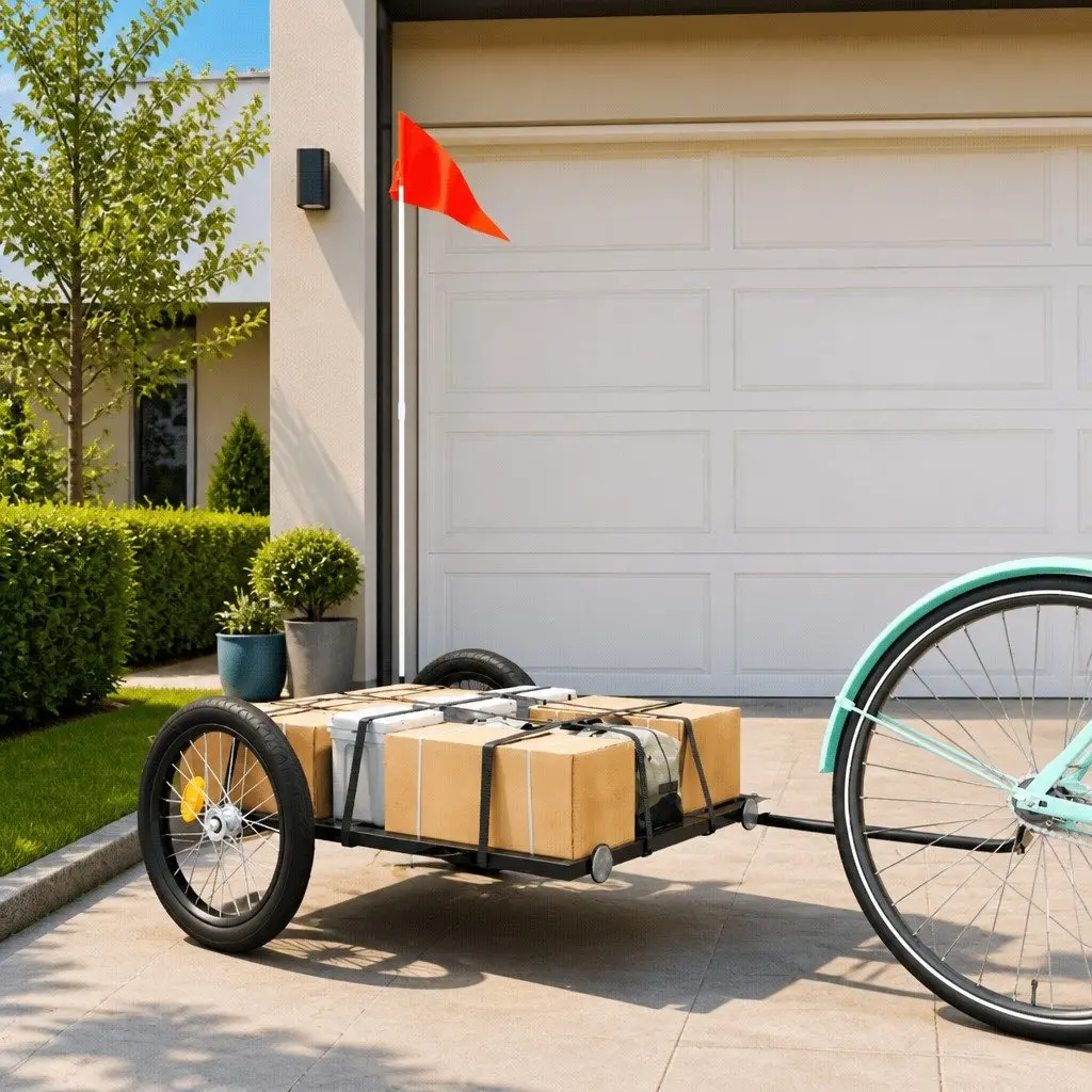 Black Bicycle Cargo Trailer