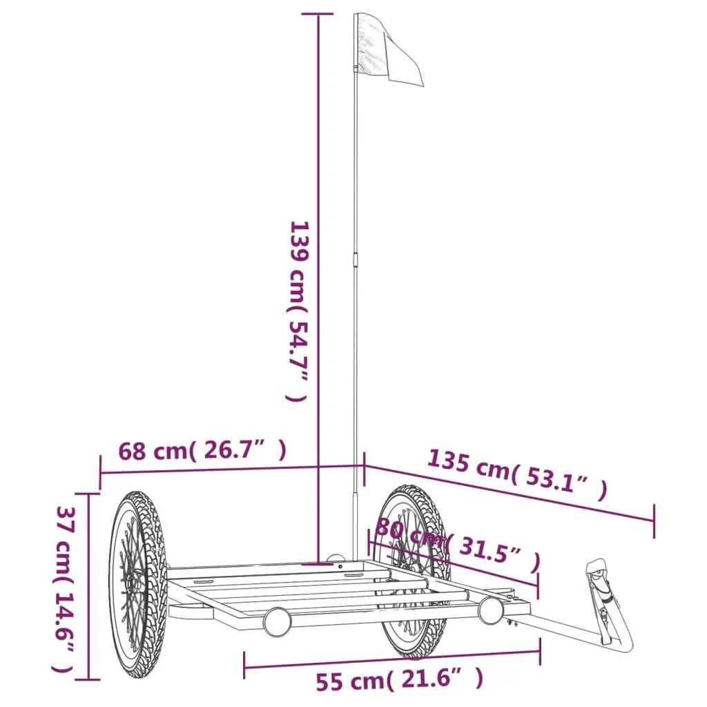 Black Bicycle Cargo Trailer