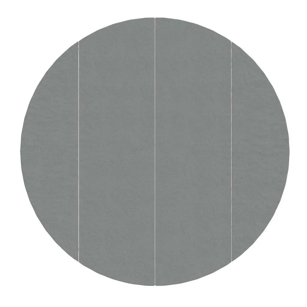 Circular Pool Ground Cloth Light Grey Ø458 cm, 4 Pieces