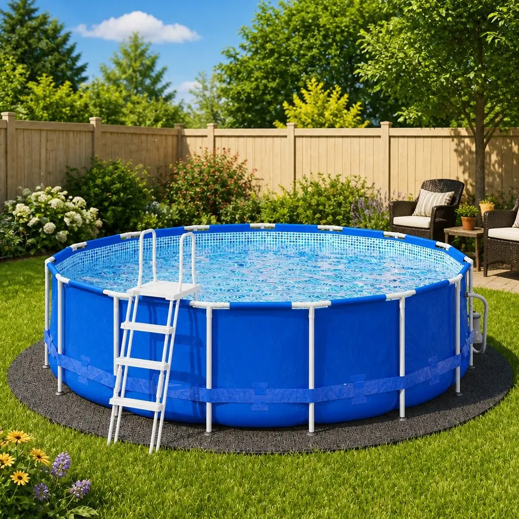 Ø550cm Light Grey Pool Ground Cloth Liner