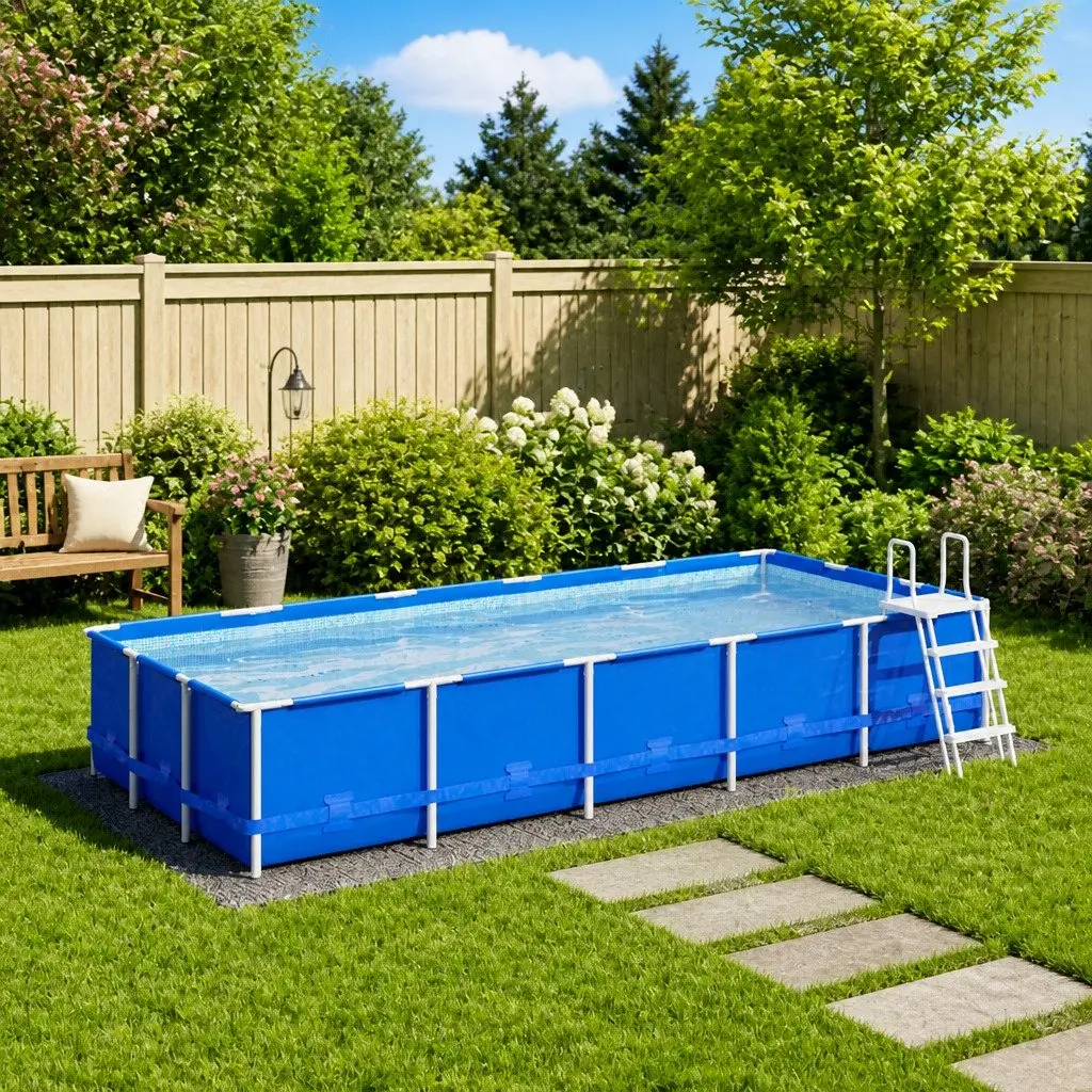 550x280cm Pool Ground Cloth Grey Polyester Geotextile Liner