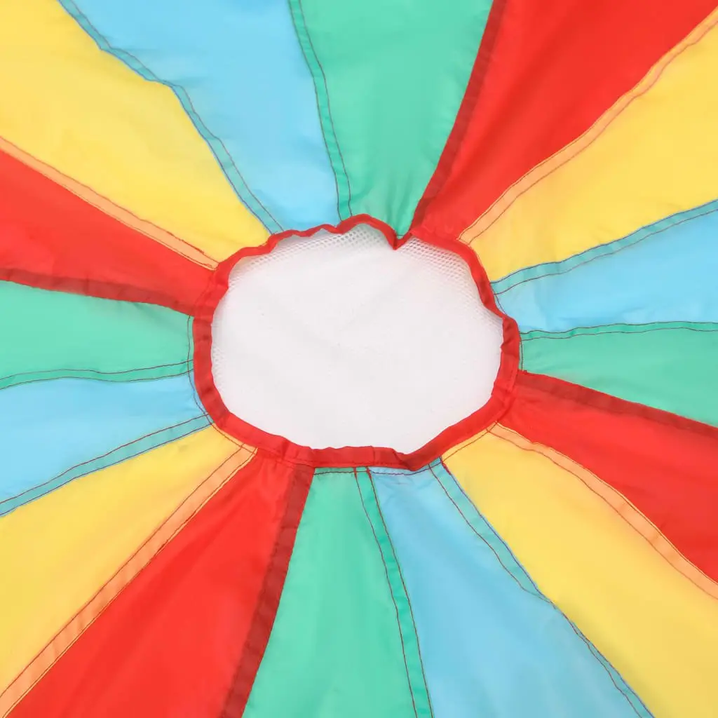 Kids Play Parachute for Group Activities 6m Diameter Rainbow Parachute with 16 Handles