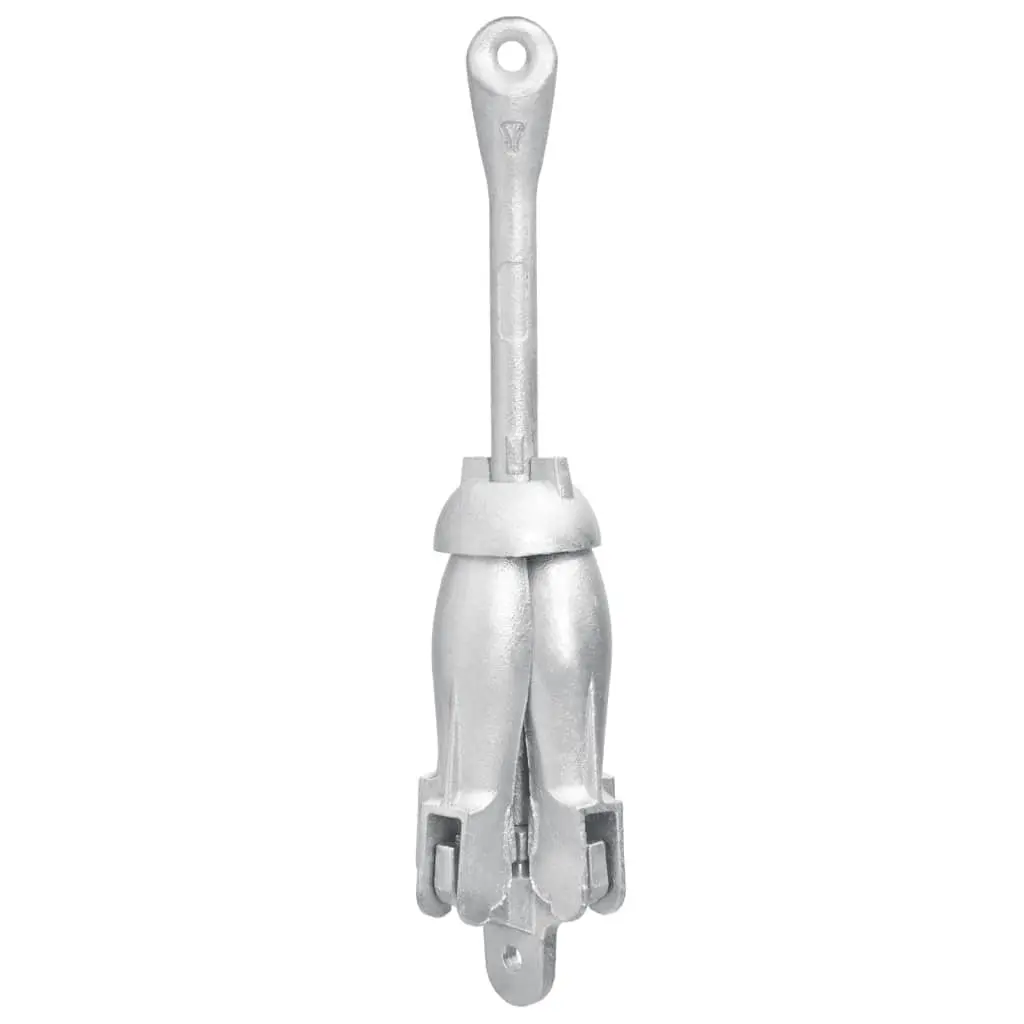 4kg 4-Claw Folding Anchor in Silver Cast Iron