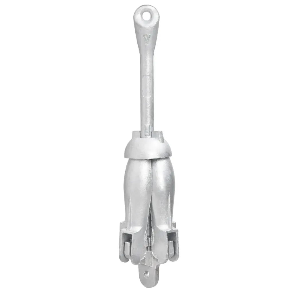 Folding Anchor for Boat Docking 8 kg Silver Cast Iron 4-Claw Grapnel