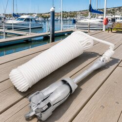 Folding Anchor with Rope – 6 kg Silver Cast Iron