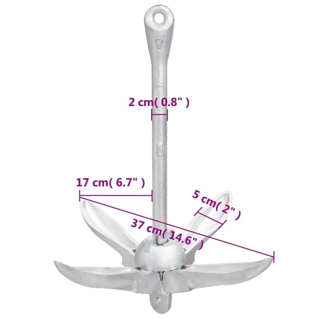 4-Claw Folding Anchor for Watercraft