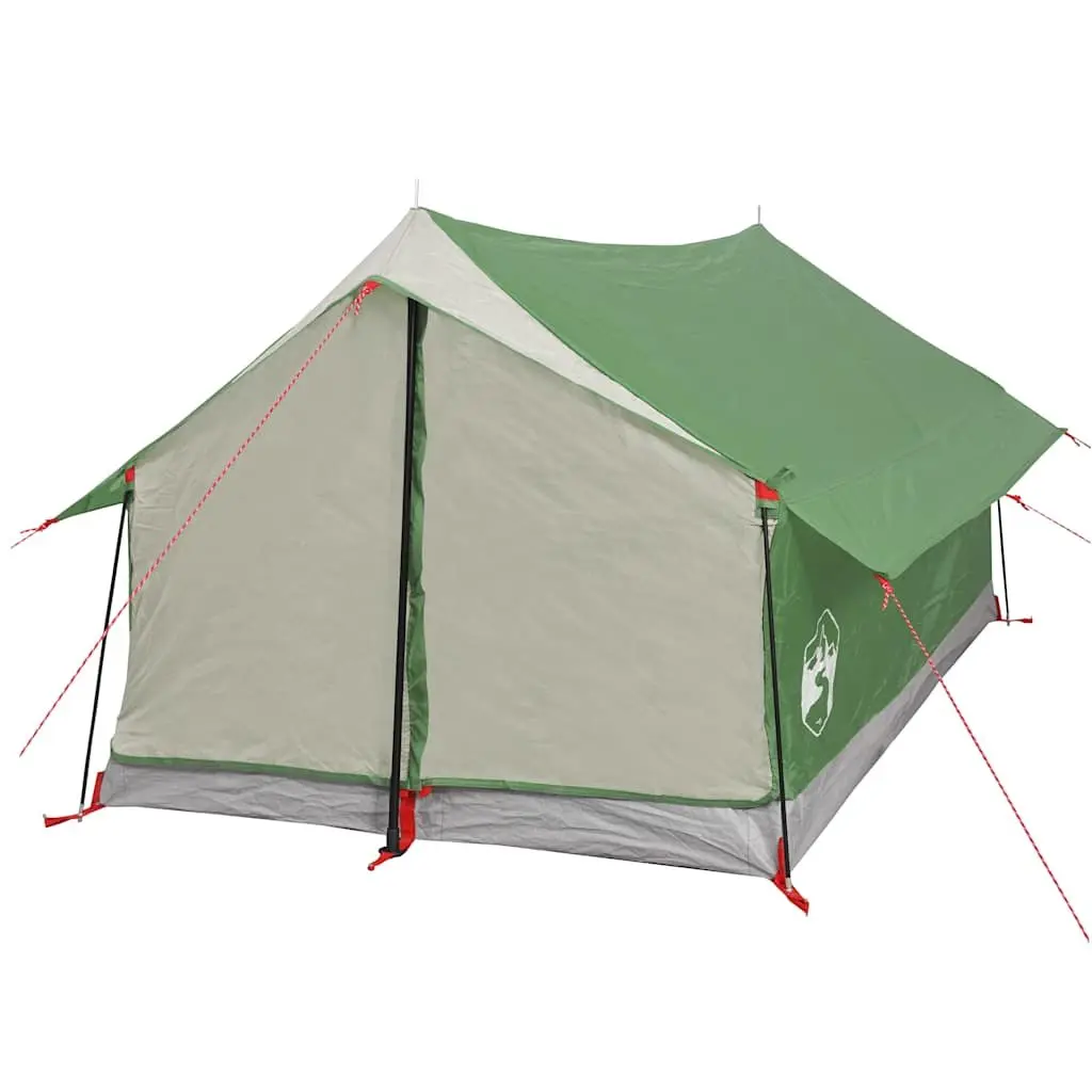 2 Person Tent Green Waterproof Mesh Ventilation Taped Seams for Camping
