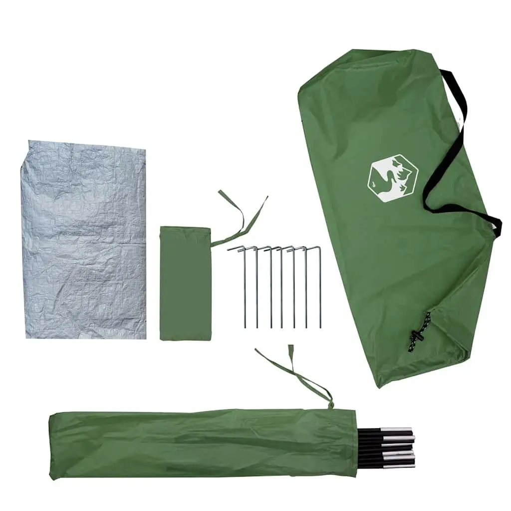 2-Person Camping Tent Green Waterproof Mosquito Protection