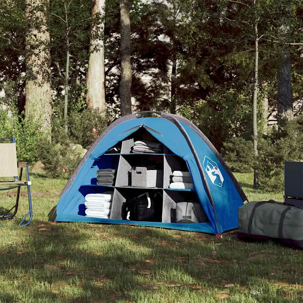 Storage Tent Blue Camping Organiser 9 Compartments Waterproof Portable