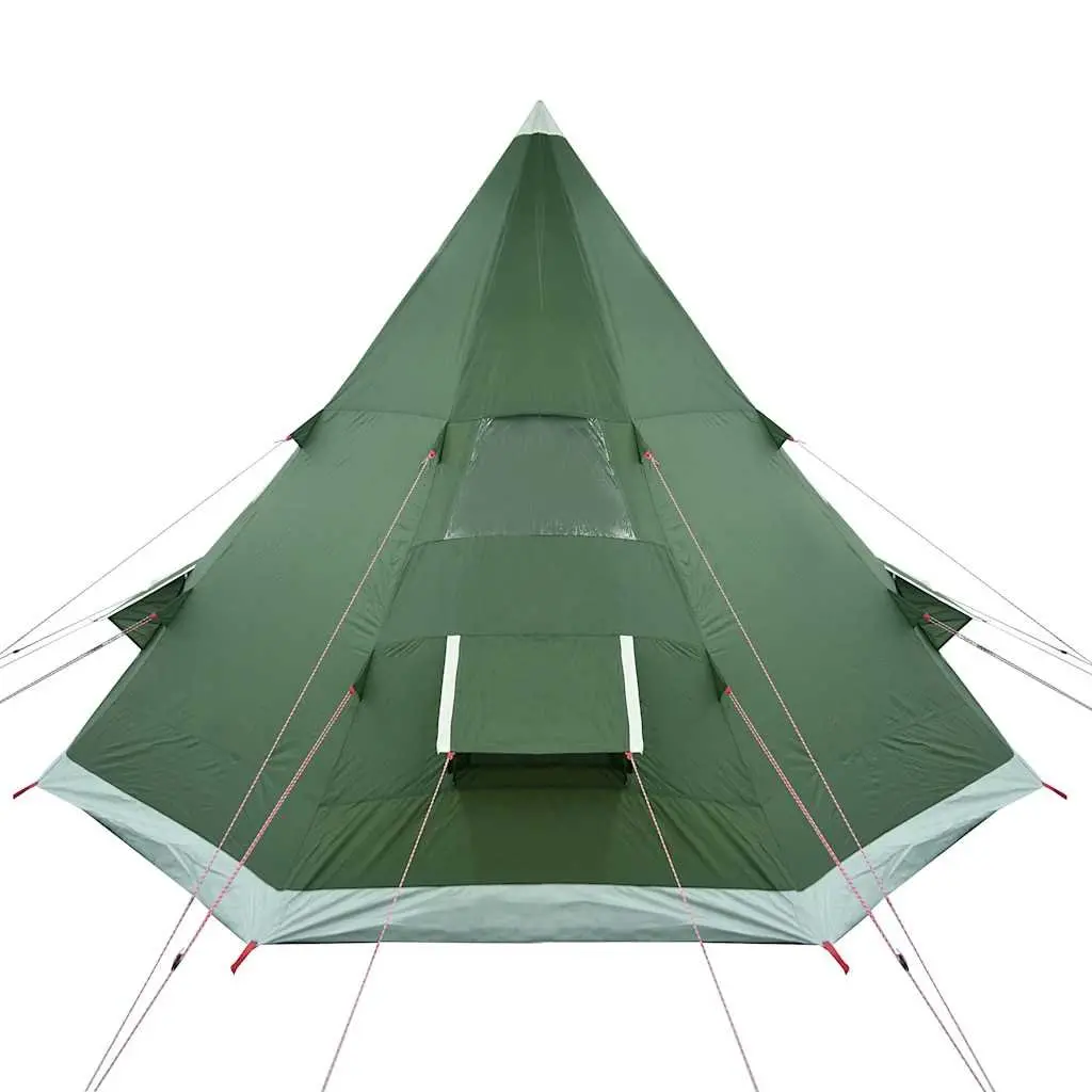 Camping Tent 4-Person Tipi Waterproof Outdoor Shelter Green