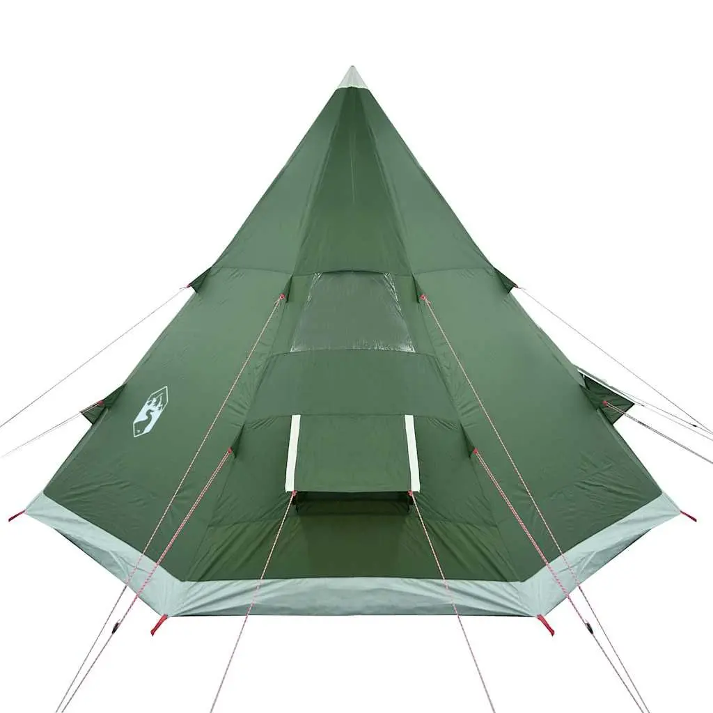 Camping Tent 4-Person Tipi Waterproof Outdoor Shelter Green