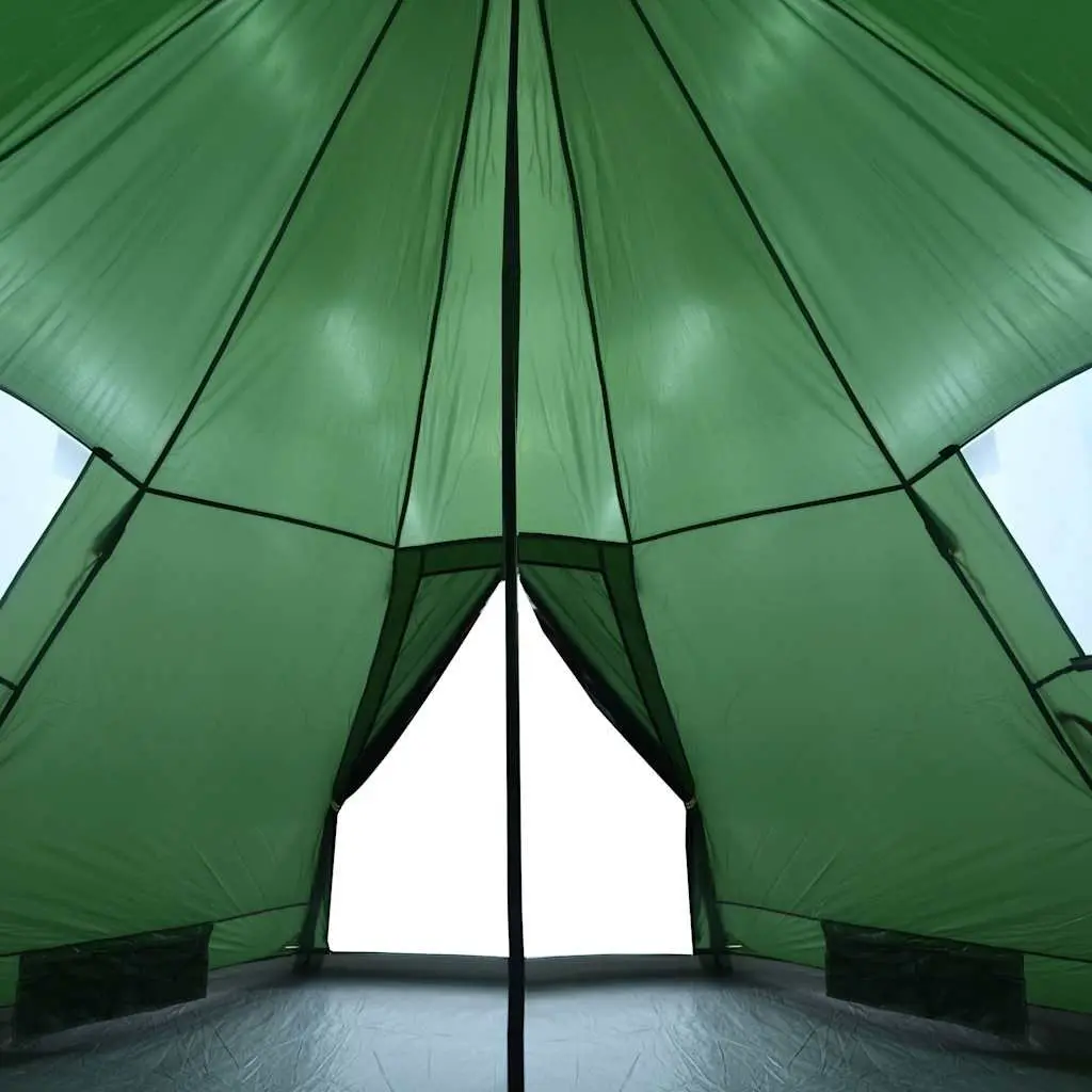 Camping Tent 4-Person Tipi Waterproof Outdoor Shelter Green