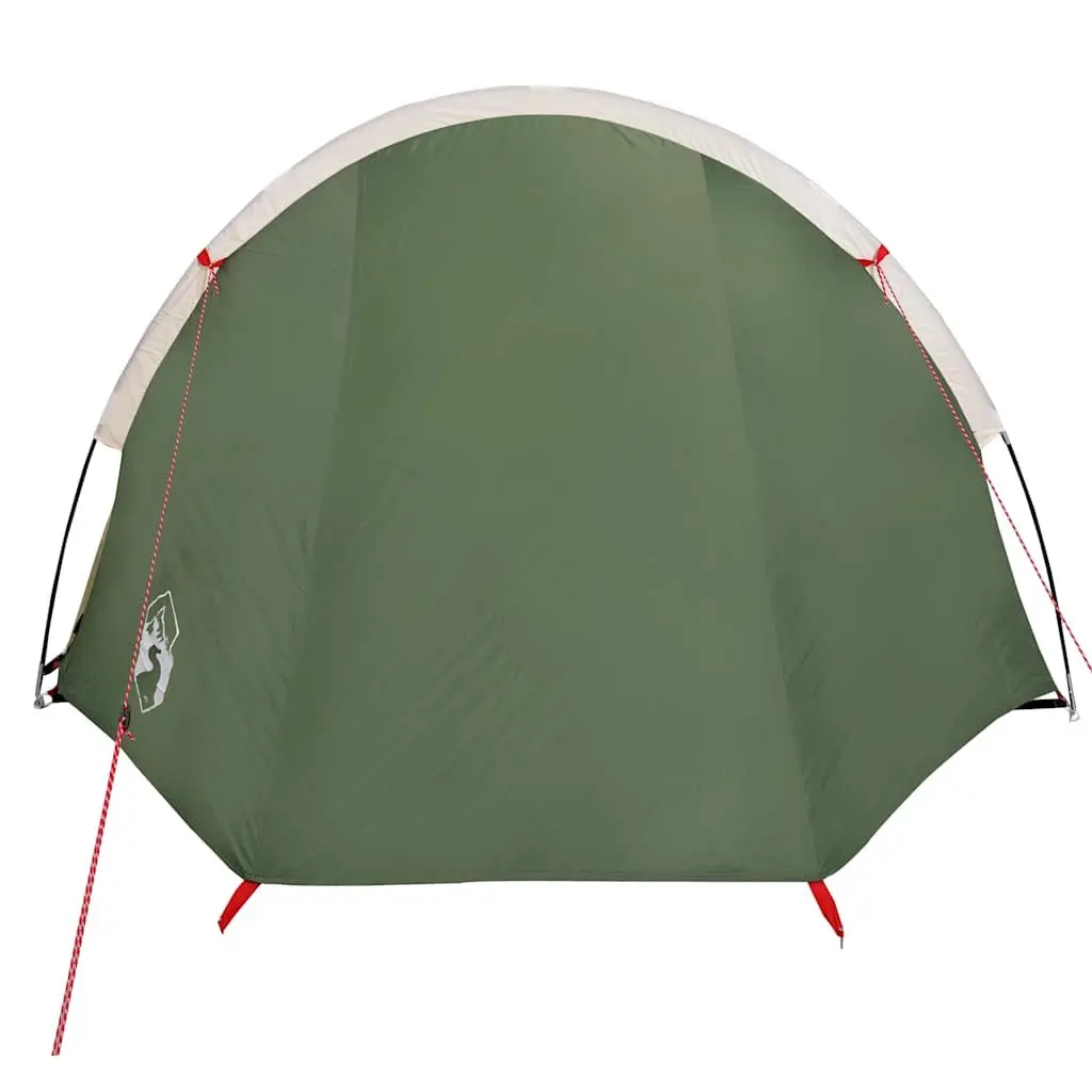 4-Person Tunnel Camping Tent for Outdoor Use Green Waterproof with Mosquito Net Fibreglass Poles