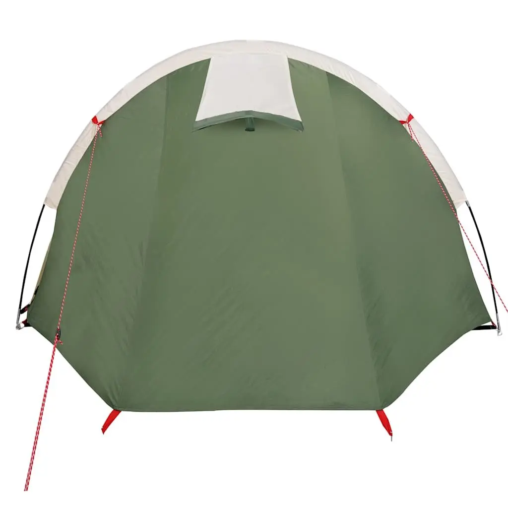 4-Person Tunnel Camping Tent for Outdoor Use Green Waterproof with Mosquito Net Fibreglass Poles