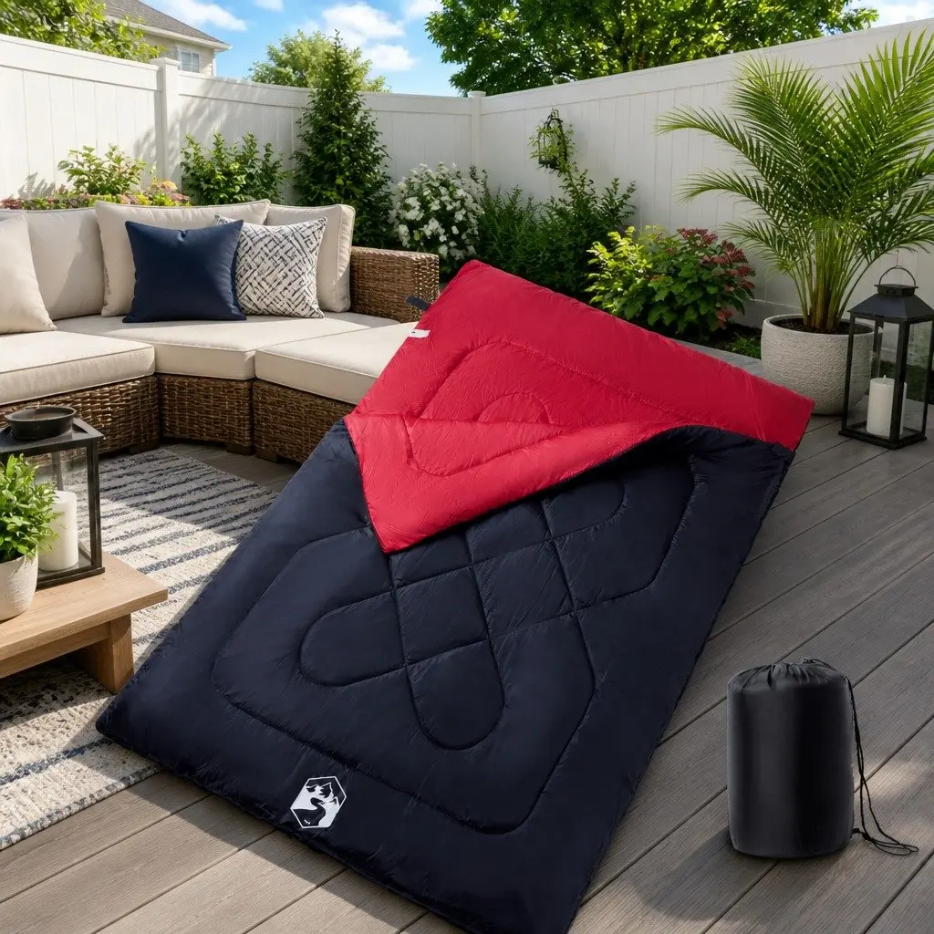 Double Sleeping Bag with Two Pillows