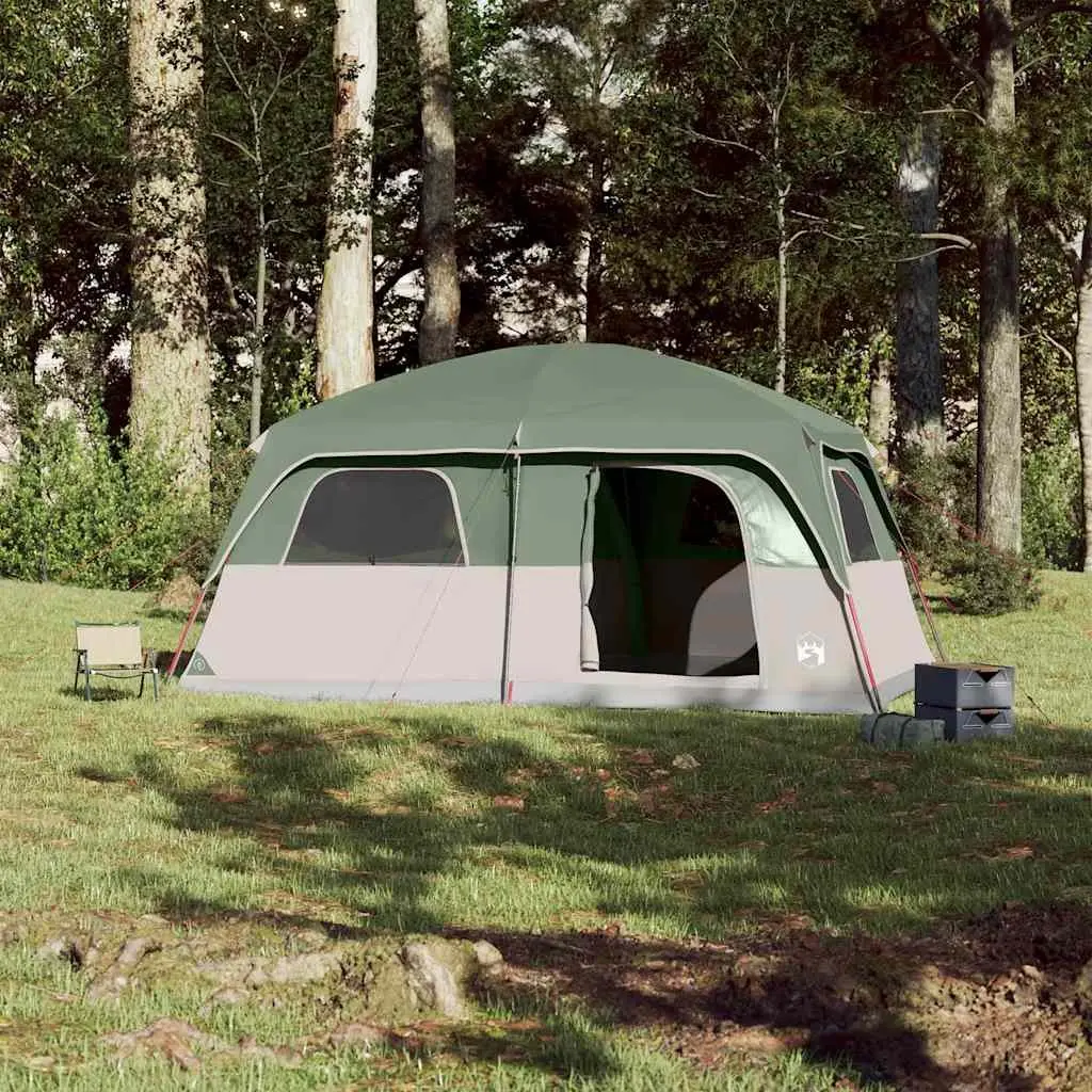 Family Tent 8-Person Cabin Waterproof Green Outdoor Camping Hiking Adventure