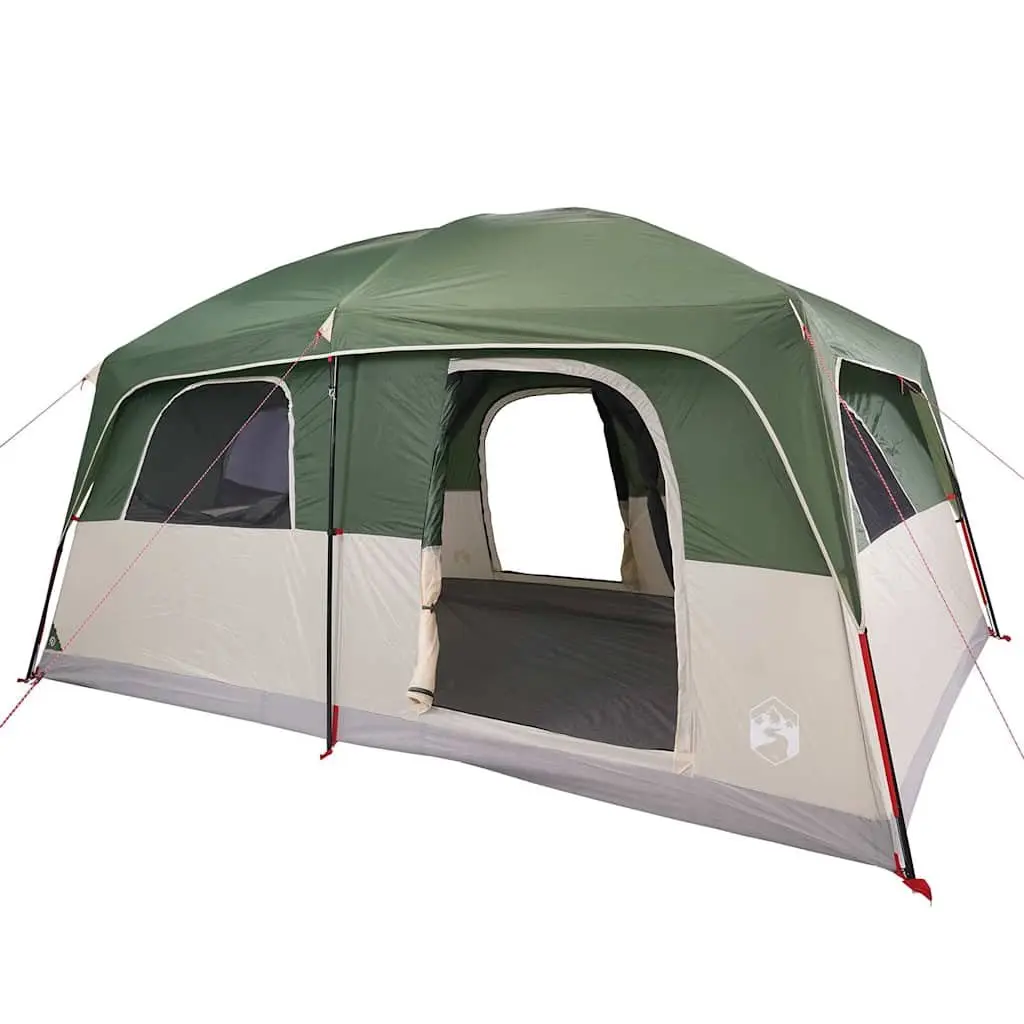Family Tent 8-Person Cabin Waterproof Green Outdoor Camping Hiking Adventure