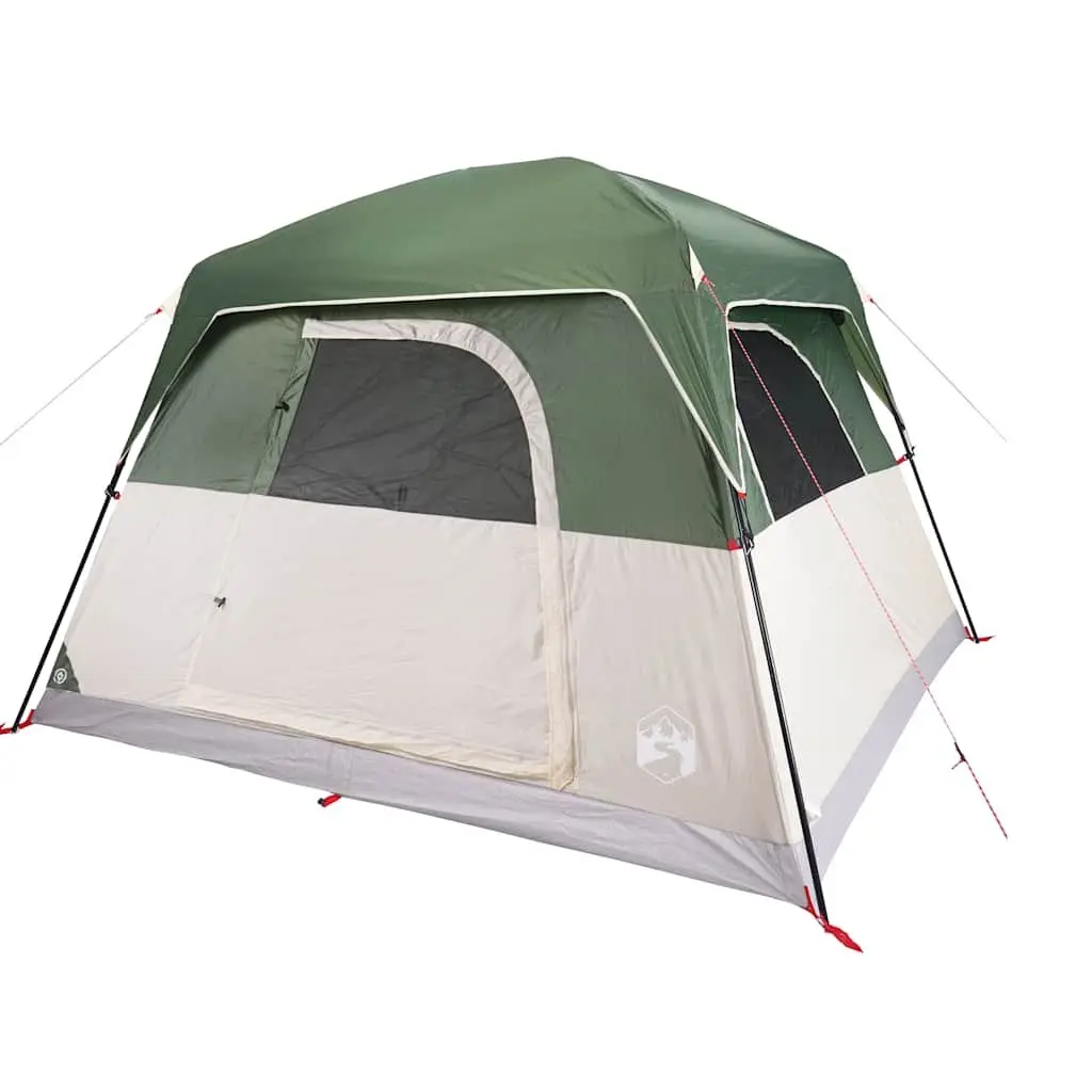 4 Person Portable Waterproof Camping Tent Green with Mesh Ventilation