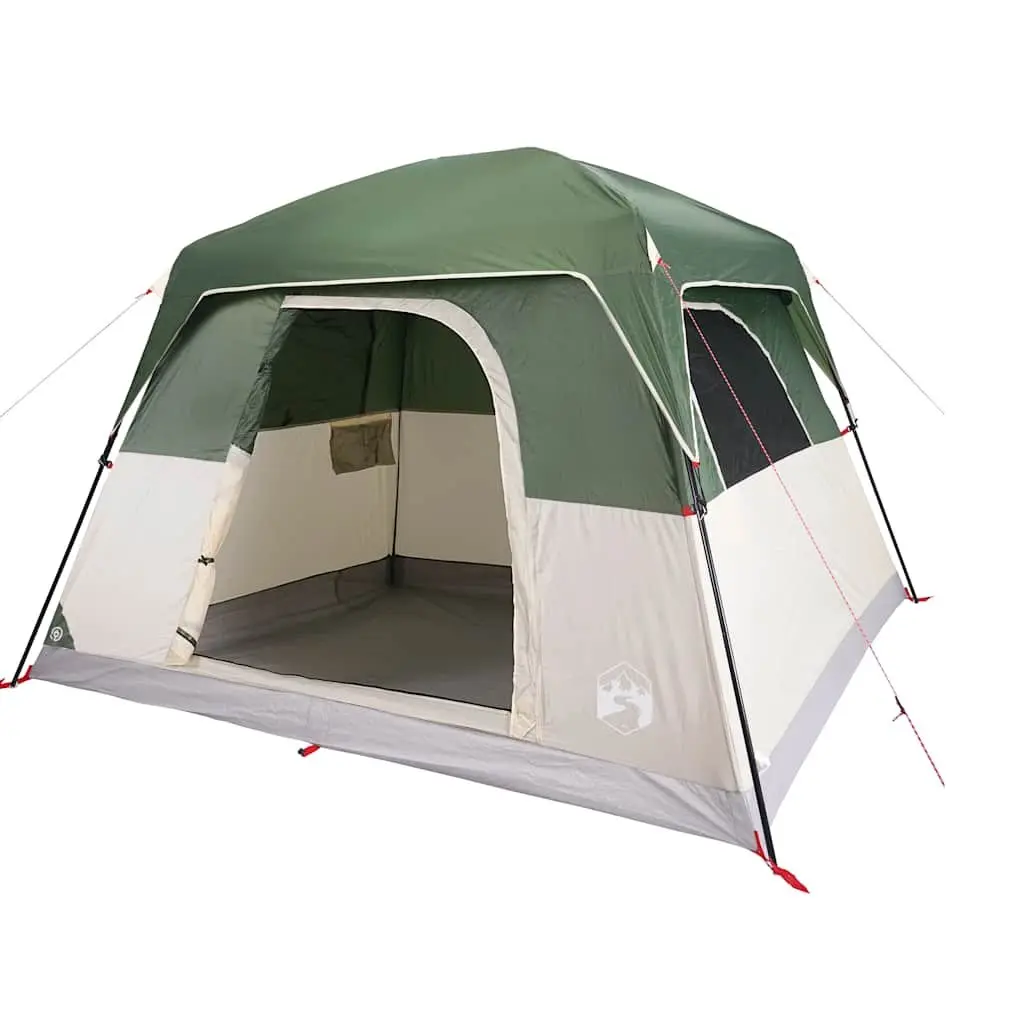 4 Person Portable Waterproof Camping Tent Green with Mesh Ventilation