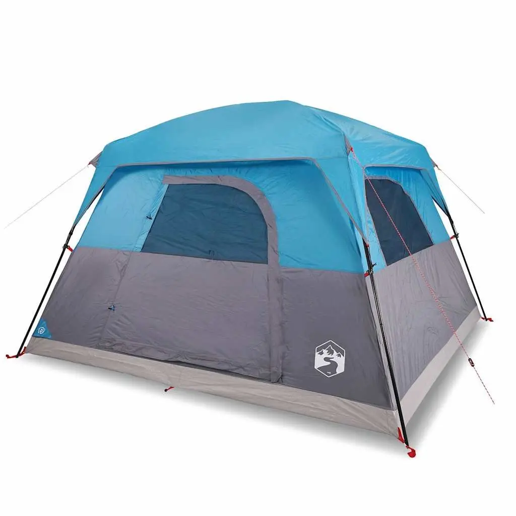 Camping Tent 4-Person Outdoor Waterproof Blue Adventure Shelter