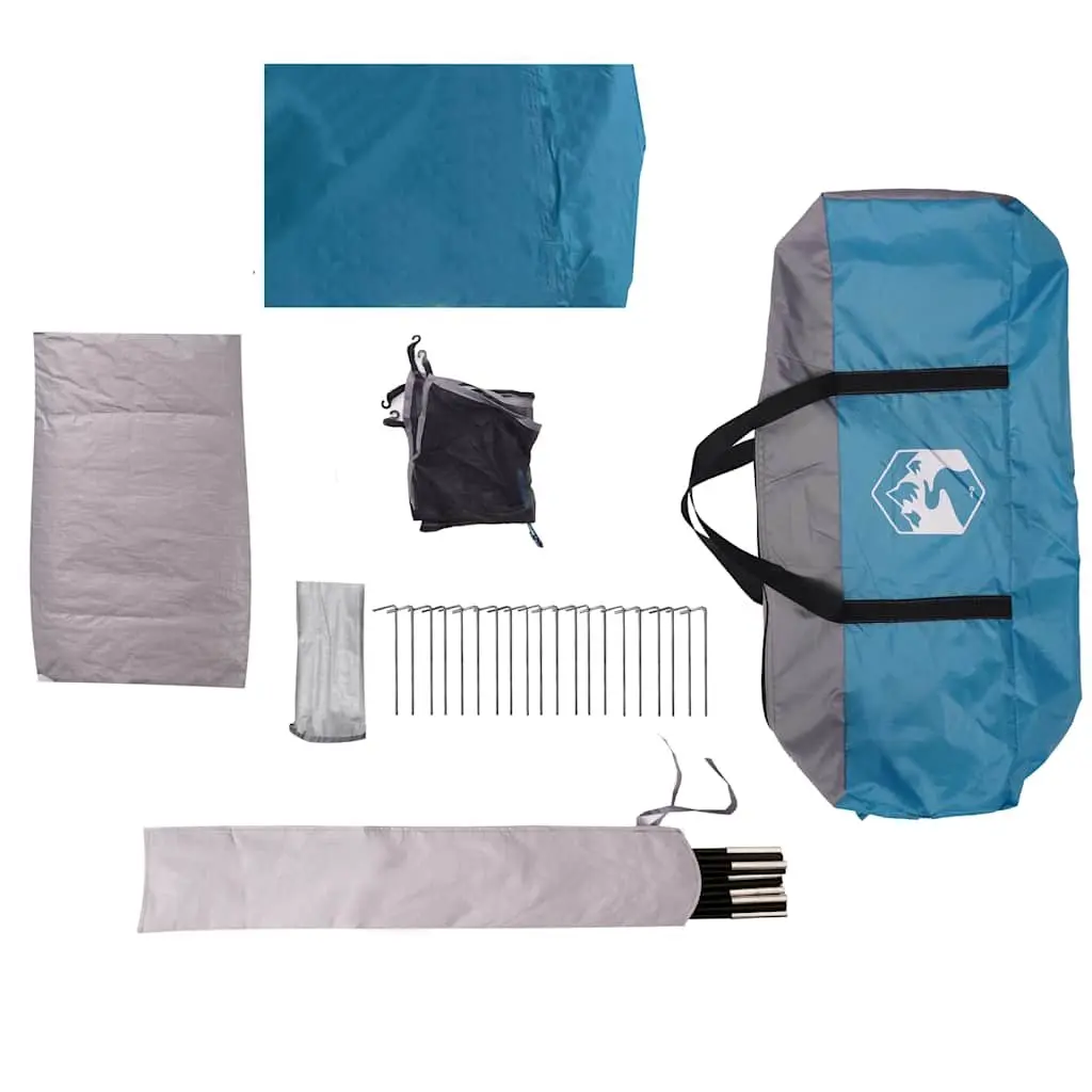 Camping Tent 4-Person Outdoor Waterproof Blue Adventure Shelter