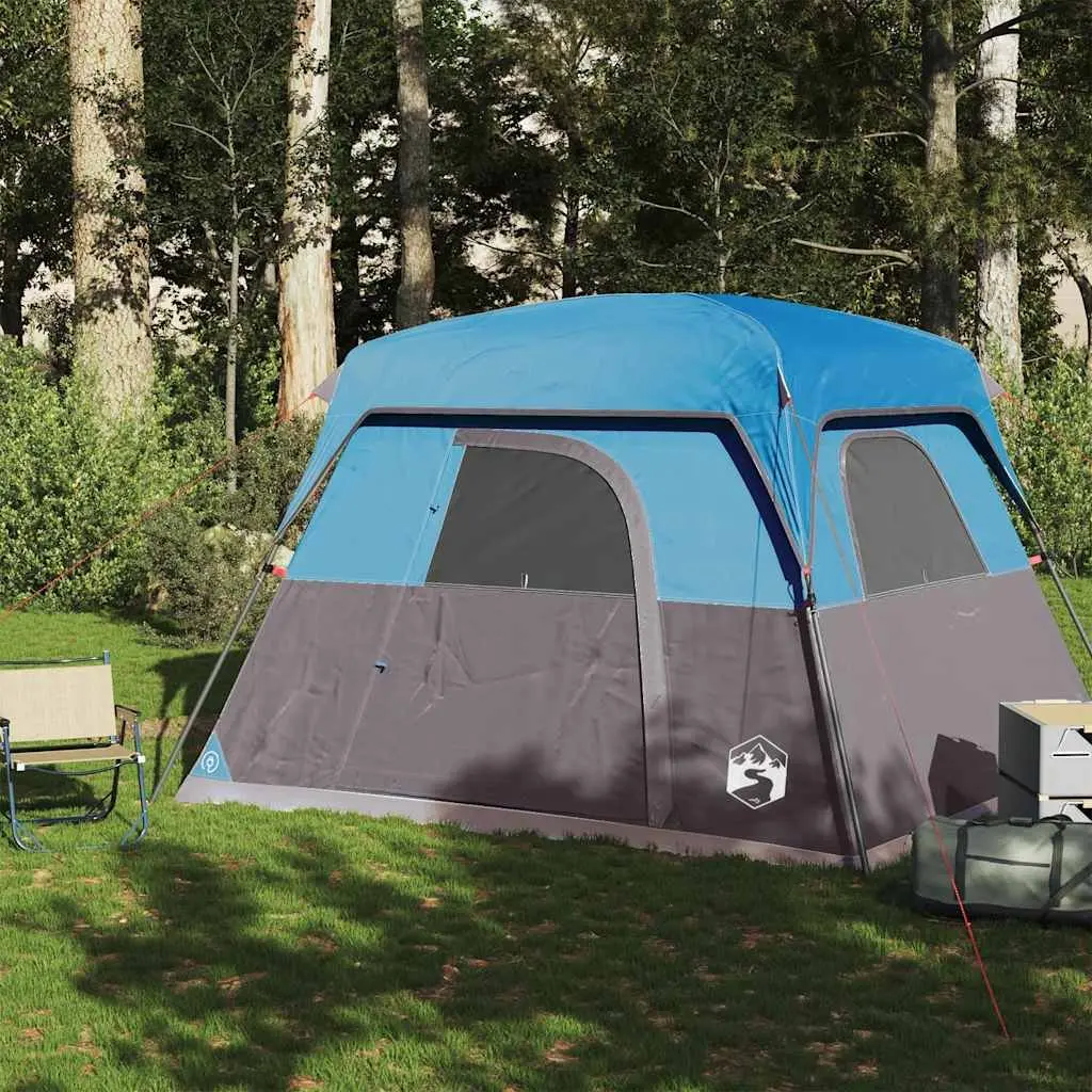 Camping Tent 4-Person Outdoor Waterproof Blue Adventure Shelter