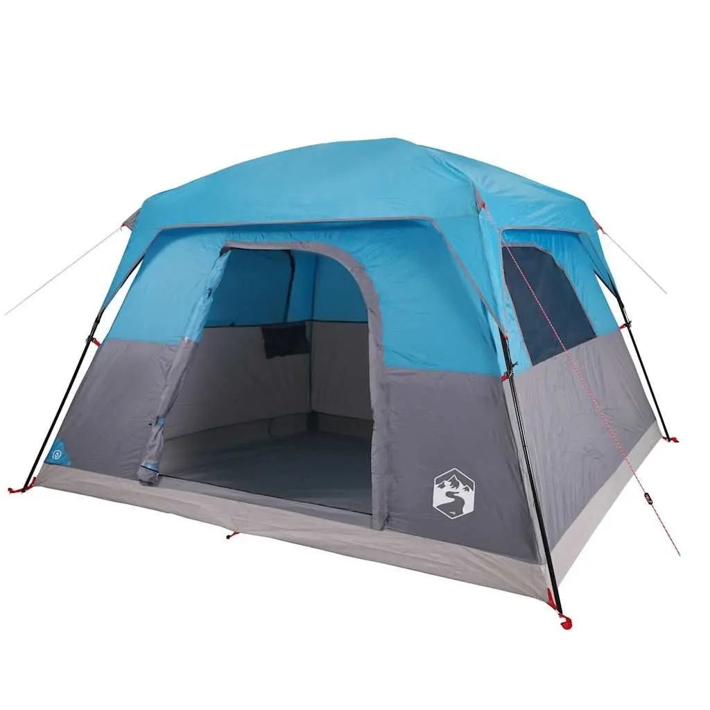 Camping Tent 4-Person Outdoor Waterproof Blue Adventure Shelter