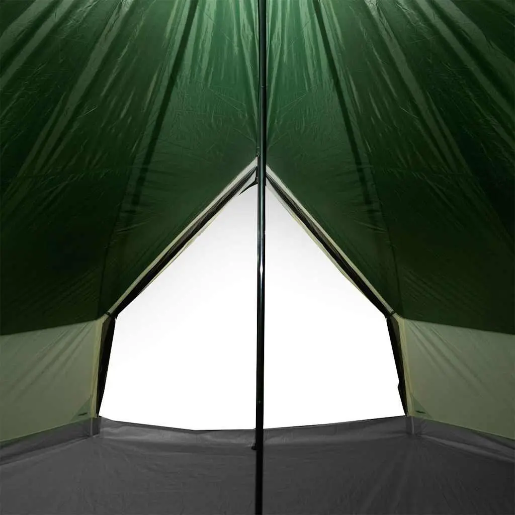 6 Person Green Tipi Camping Tent Portable Outdoor Waterproof Shelter