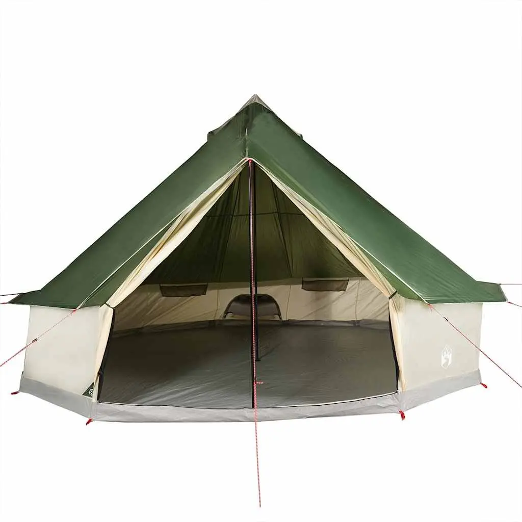 6 Person Green Tipi Camping Tent Portable Outdoor Waterproof Shelter