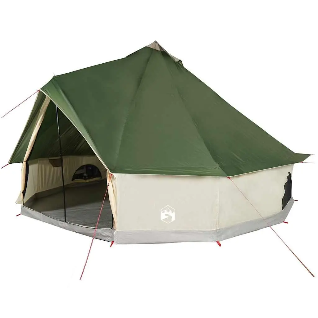 Camping Tent 8 Person Tipi Waterproof Green Outdoor Use