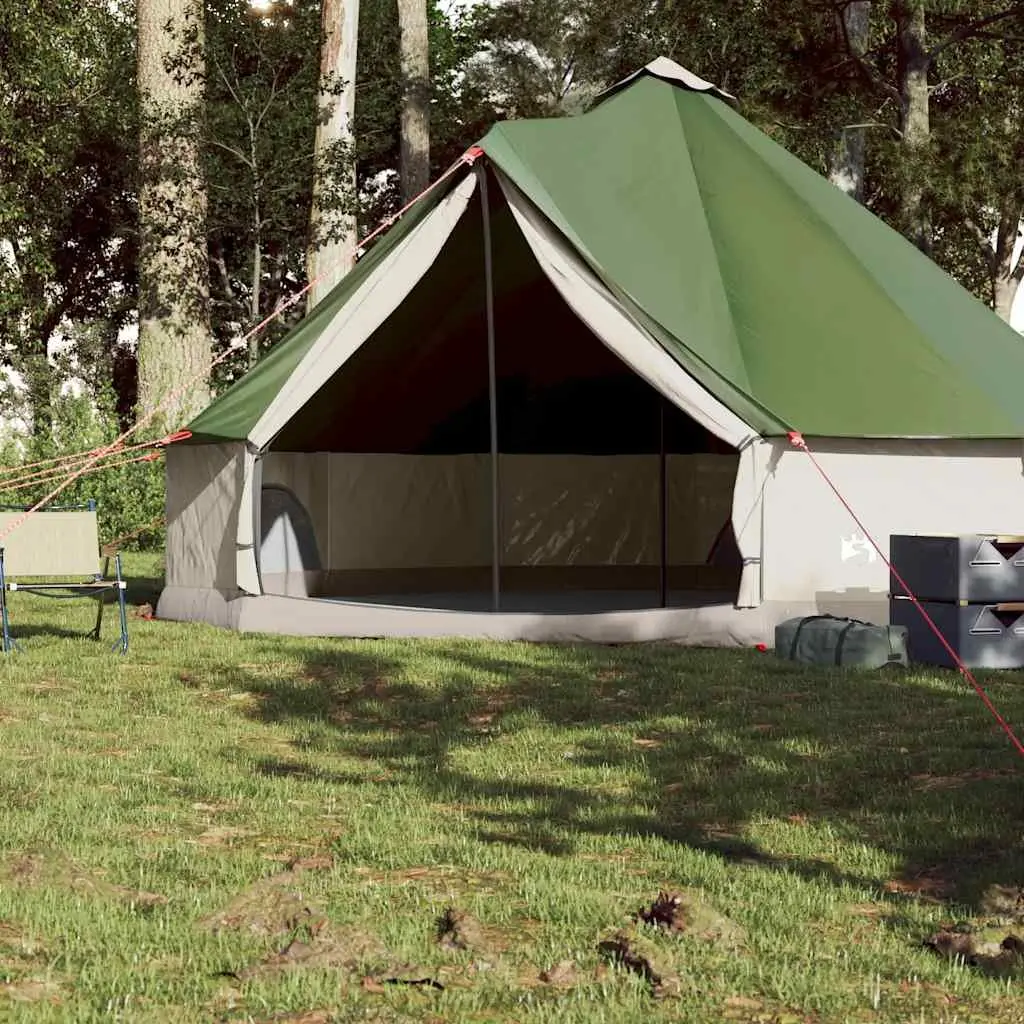 Camping Tent 8 Person Tipi Waterproof Green Outdoor Use
