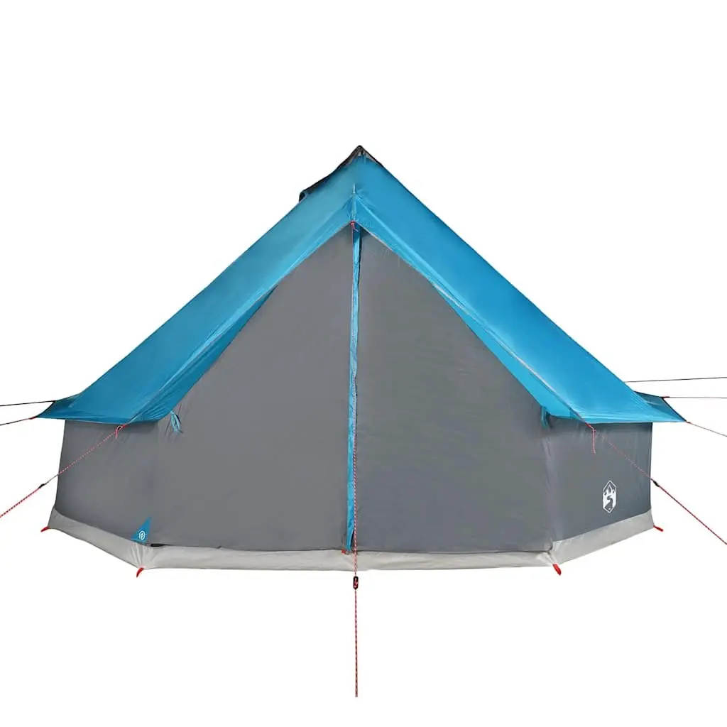 Family Camping Tent 8-Person Tipi Blue Waterproof Weather-Resistant Outdoor