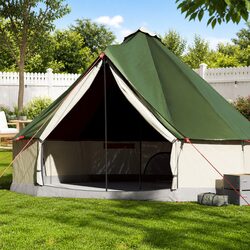 10-Person Tipi Tent: Green, Waterproof, Family Camping Shelter
