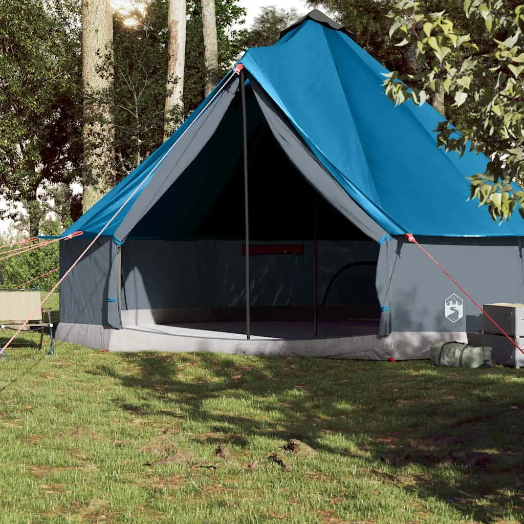 Camping Tent for Family Use 10 Person Tipi Blue Waterproof Outdoor Adventure