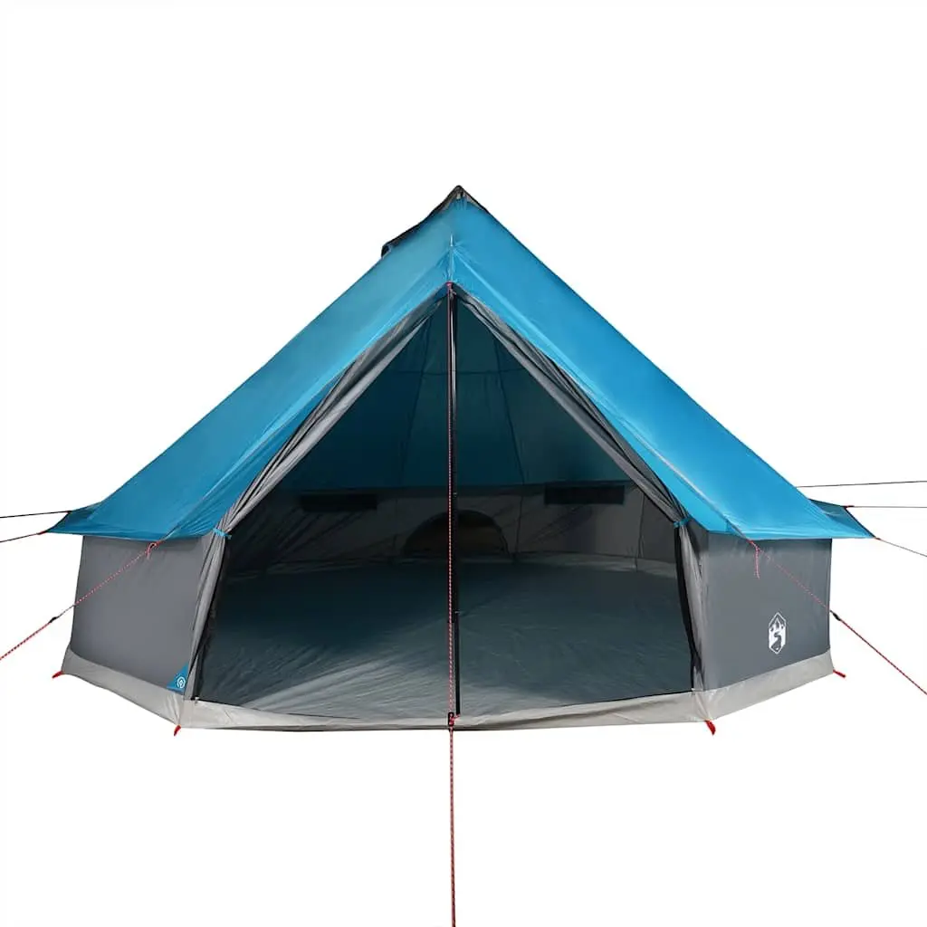 Camping Tent for Family Use 10 Person Tipi Blue Waterproof Outdoor Adventure