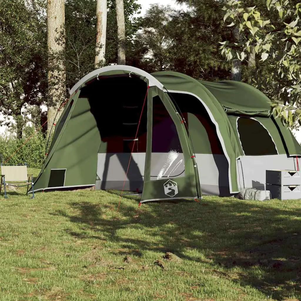 6-Person Family Tent Green Waterproof Camping Outdoor Shelter