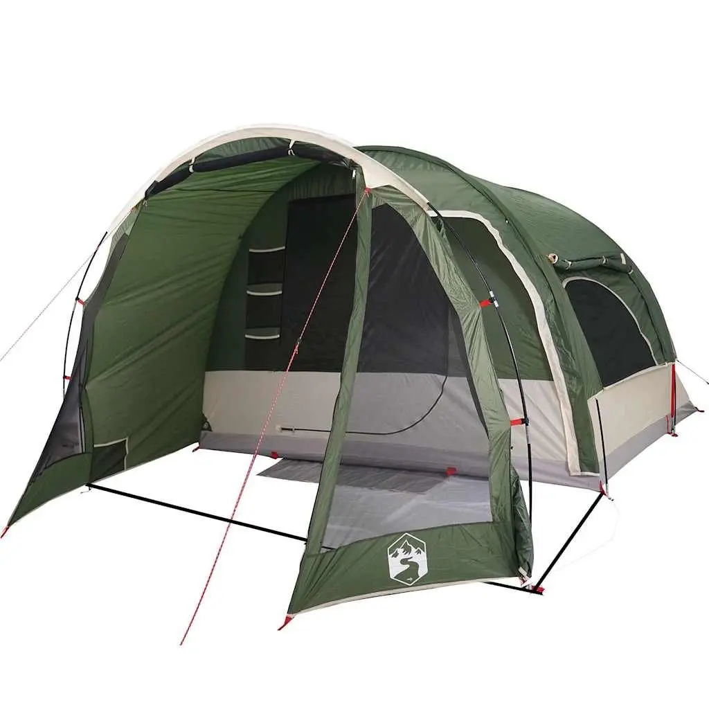 6-Person Family Tent Green Waterproof Camping Outdoor Shelter