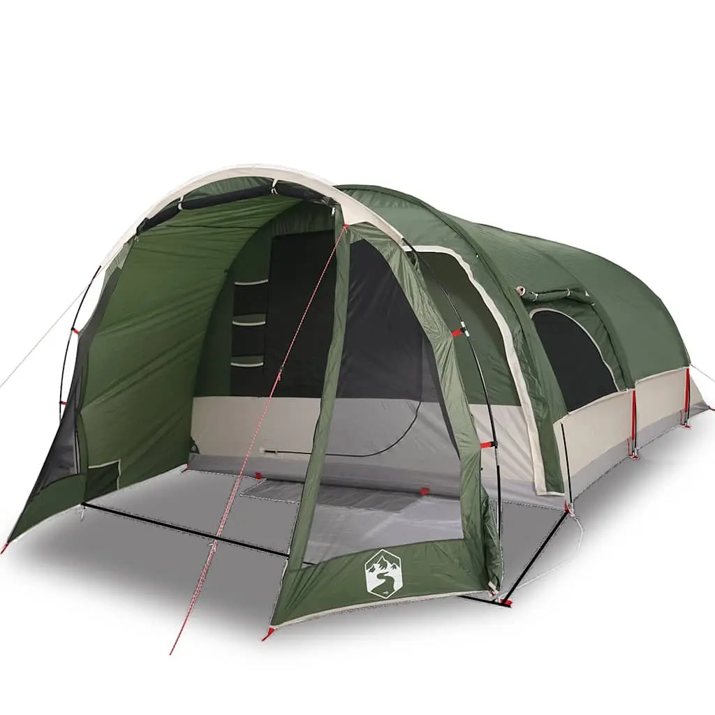 Family Tunnel Tent 8-Person Green Waterproof Camping Shelter