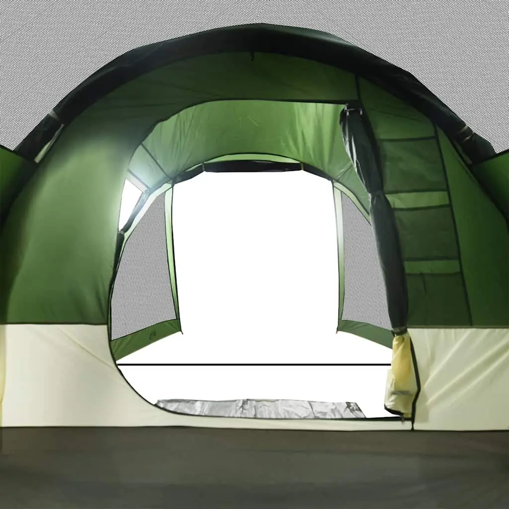 4-Person Tunnel Camping Tent Green Waterproof Easy Setup Fibreglass Poles