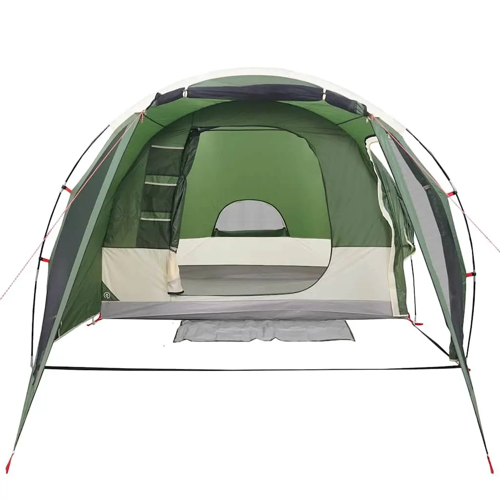 4-Person Tunnel Camping Tent Green Waterproof Easy Setup Fibreglass Poles