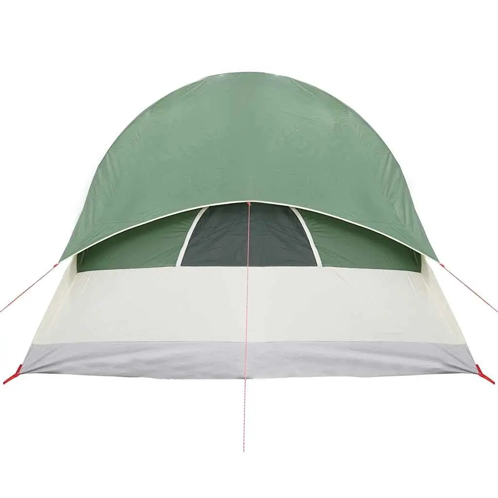 4-Person Tunnel Camping Tent Green Waterproof Easy Setup Fibreglass Poles