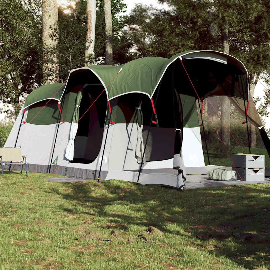 Family Tunnel Tent 8-Person Green Waterproof Camping Outdoor Hiking Shelter