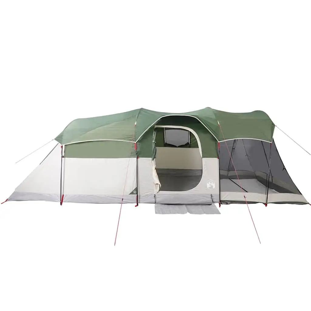 Family Tunnel Tent 8-Person Green Waterproof Camping Outdoor Hiking Shelter