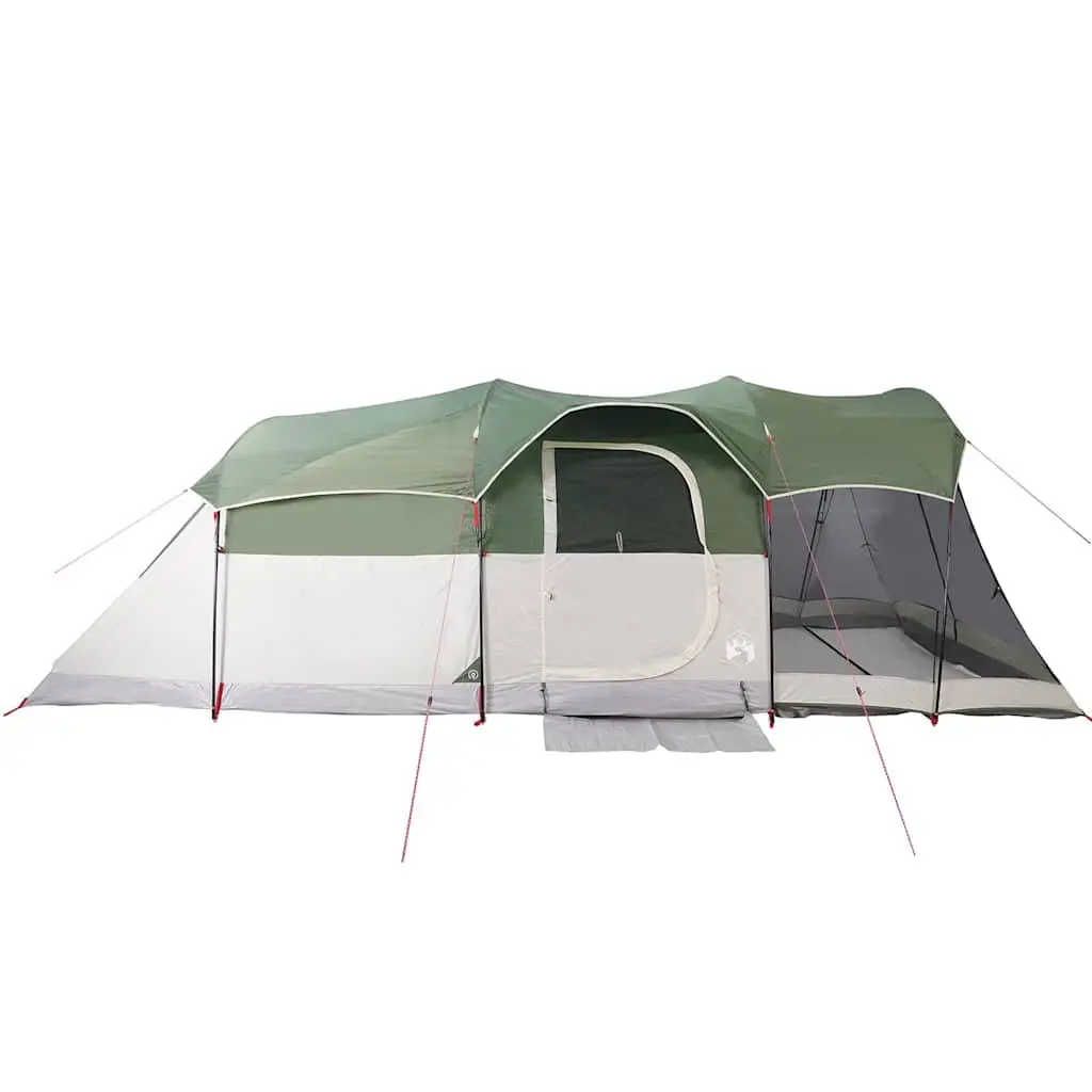 Family Tunnel Tent 8-Person Green Waterproof Camping Outdoor Hiking Shelter